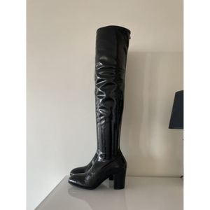 Gucci Lisa $3,650 Over The Knee Thigh High Black Leather Boots